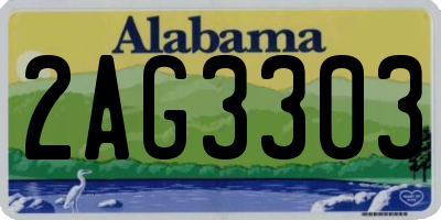 AL license plate 2AG3303