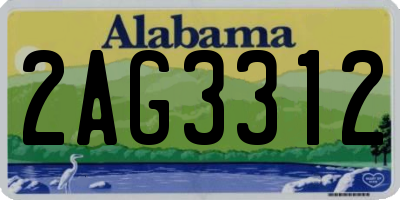AL license plate 2AG3312