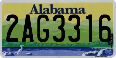 AL license plate 2AG3316