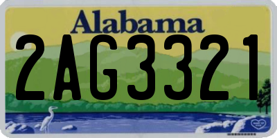 AL license plate 2AG3321