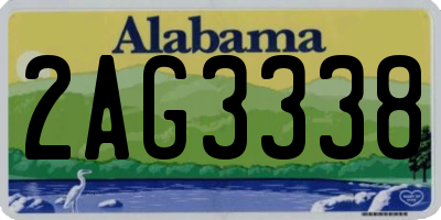 AL license plate 2AG3338