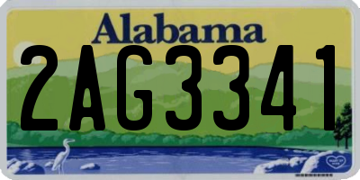 AL license plate 2AG3341