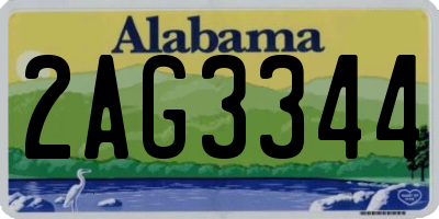 AL license plate 2AG3344