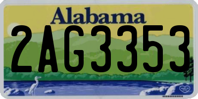 AL license plate 2AG3353