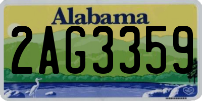 AL license plate 2AG3359