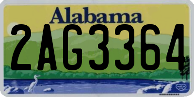 AL license plate 2AG3364
