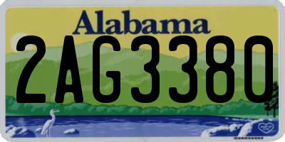 AL license plate 2AG3380