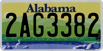 AL license plate 2AG3382