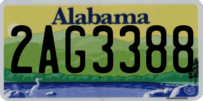 AL license plate 2AG3388