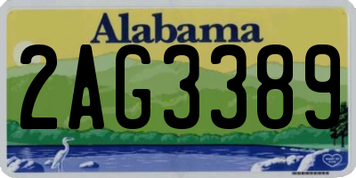 AL license plate 2AG3389