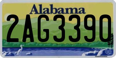 AL license plate 2AG3390