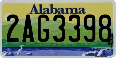 AL license plate 2AG3398