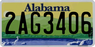 AL license plate 2AG3406