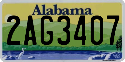 AL license plate 2AG3407