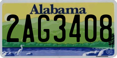 AL license plate 2AG3408