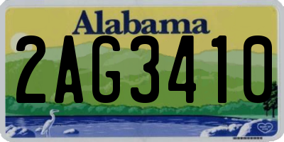 AL license plate 2AG3410