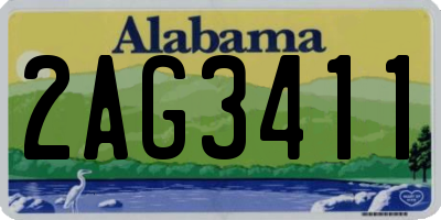 AL license plate 2AG3411