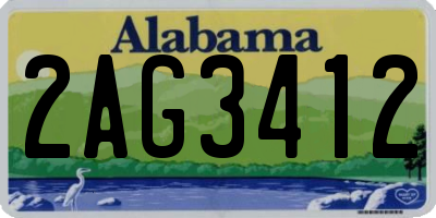 AL license plate 2AG3412
