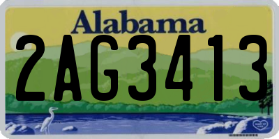 AL license plate 2AG3413