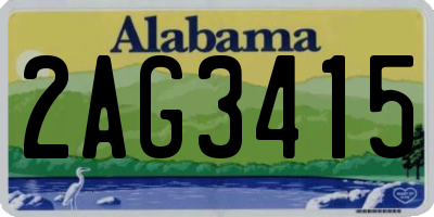 AL license plate 2AG3415