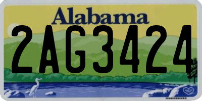 AL license plate 2AG3424