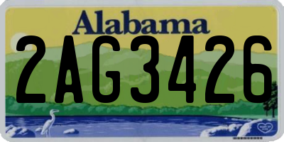 AL license plate 2AG3426