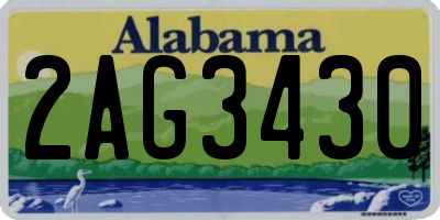 AL license plate 2AG3430