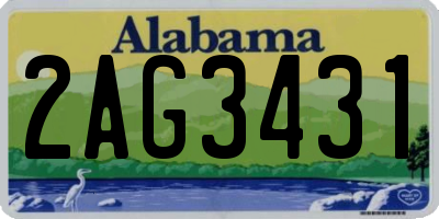 AL license plate 2AG3431