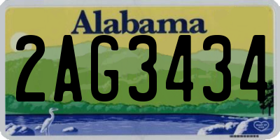 AL license plate 2AG3434