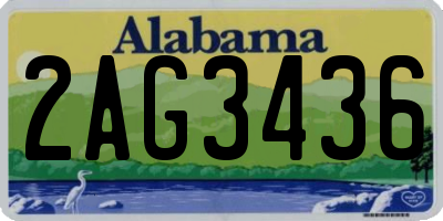 AL license plate 2AG3436