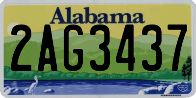 AL license plate 2AG3437