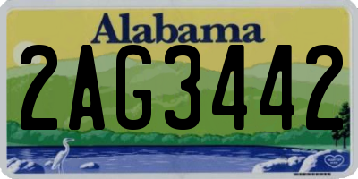 AL license plate 2AG3442