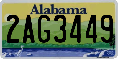 AL license plate 2AG3449