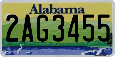 AL license plate 2AG3455