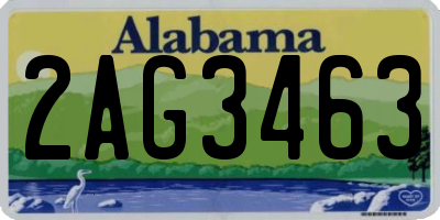 AL license plate 2AG3463