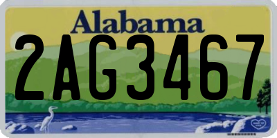 AL license plate 2AG3467