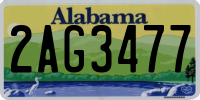 AL license plate 2AG3477