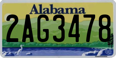 AL license plate 2AG3478