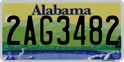AL license plate 2AG3482