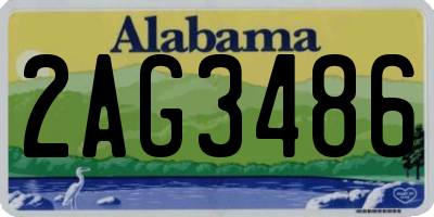 AL license plate 2AG3486