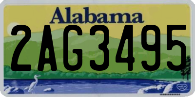 AL license plate 2AG3495
