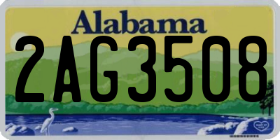 AL license plate 2AG3508