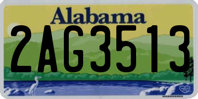 AL license plate 2AG3513