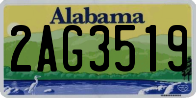 AL license plate 2AG3519