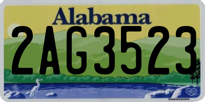 AL license plate 2AG3523