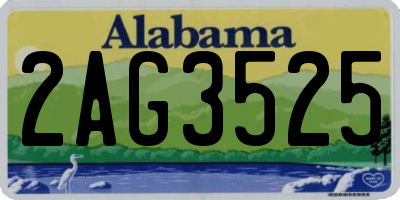 AL license plate 2AG3525