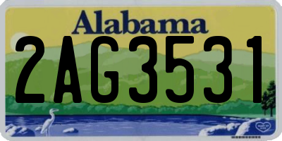 AL license plate 2AG3531