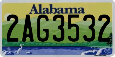 AL license plate 2AG3532