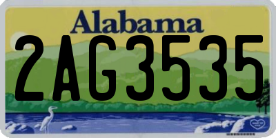 AL license plate 2AG3535