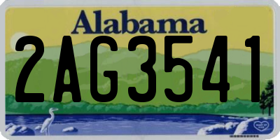 AL license plate 2AG3541